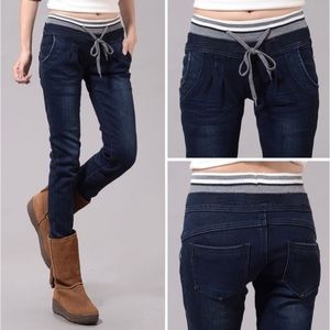 Black Jeans w Elastic Waistband Stretchy XL Pants